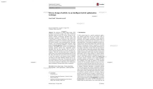 Inverse design of airfoils via an intelligent hybrid optimization technique